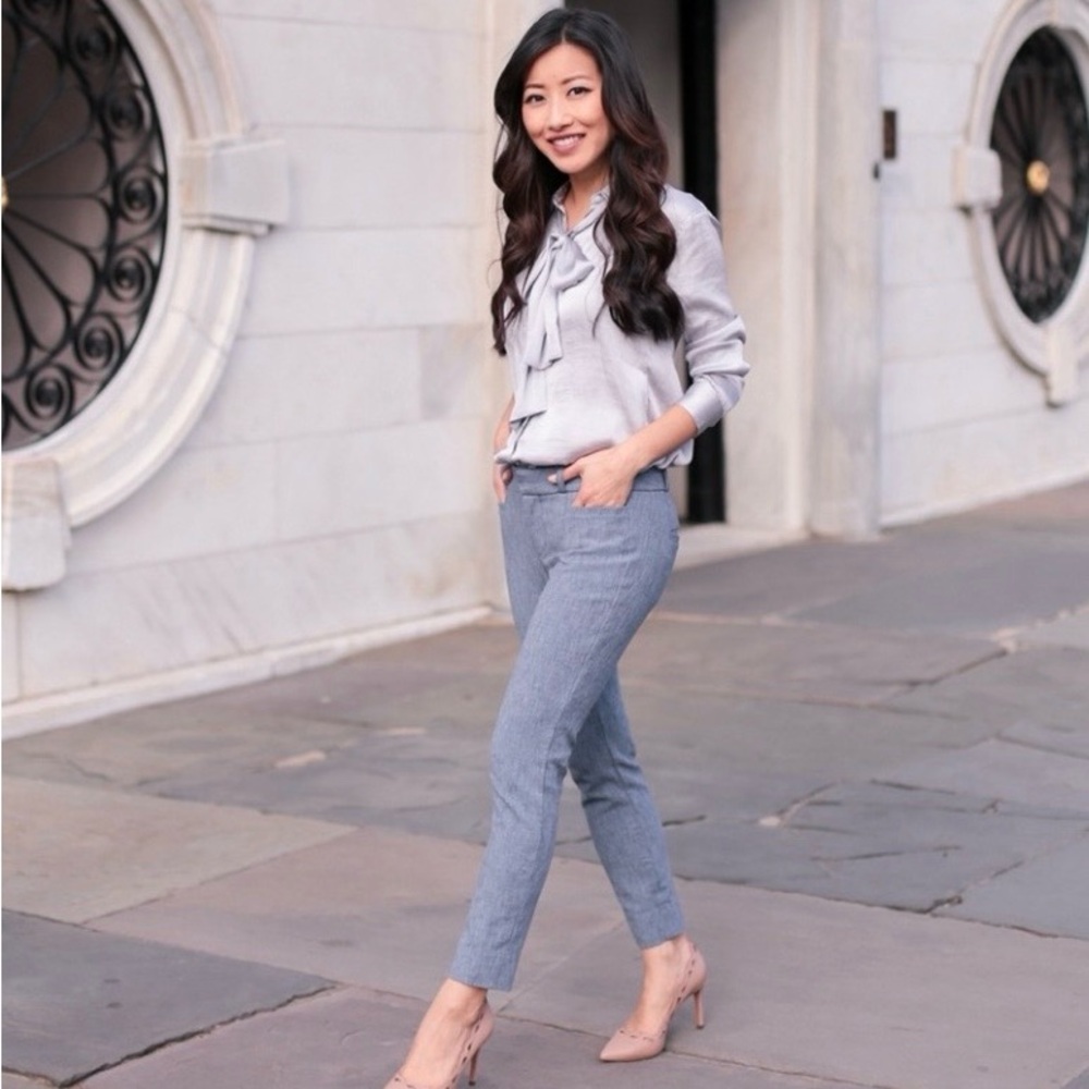 Banana Republic Blue Sloan ankle high pants